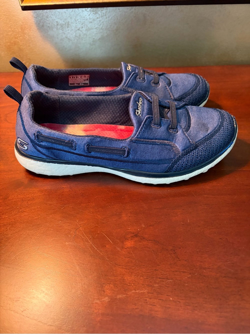 Skechers Navy Blue Microburst Topnotch shoes - Picture 2 of 7